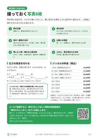 実家チェックシートの見本（2枚目）