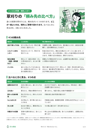 頼み先の比べ方の見本（1枚目）