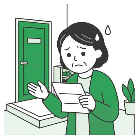役所からの手紙を見て困っている女性